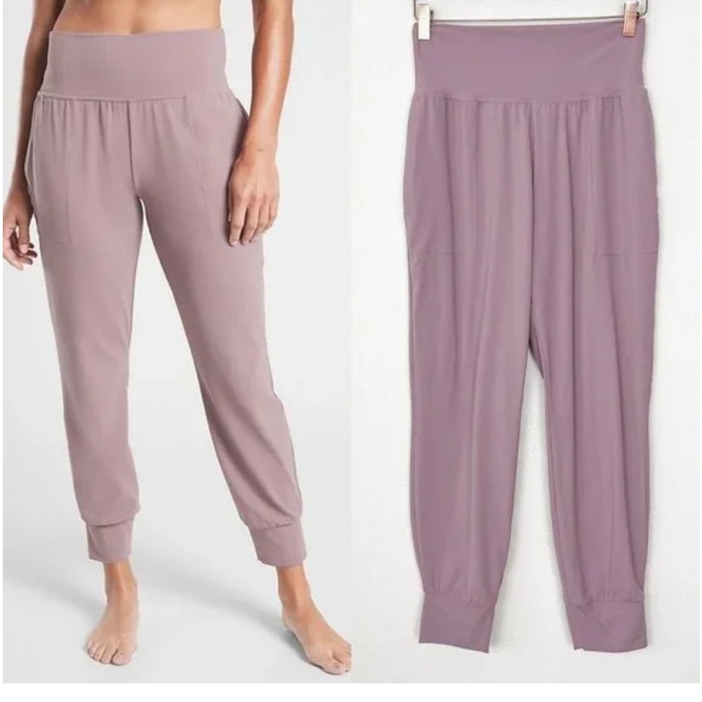 Athleta Salutation Jogger Powervita Dusty Rose Mauve Athletic Pant Womens XS